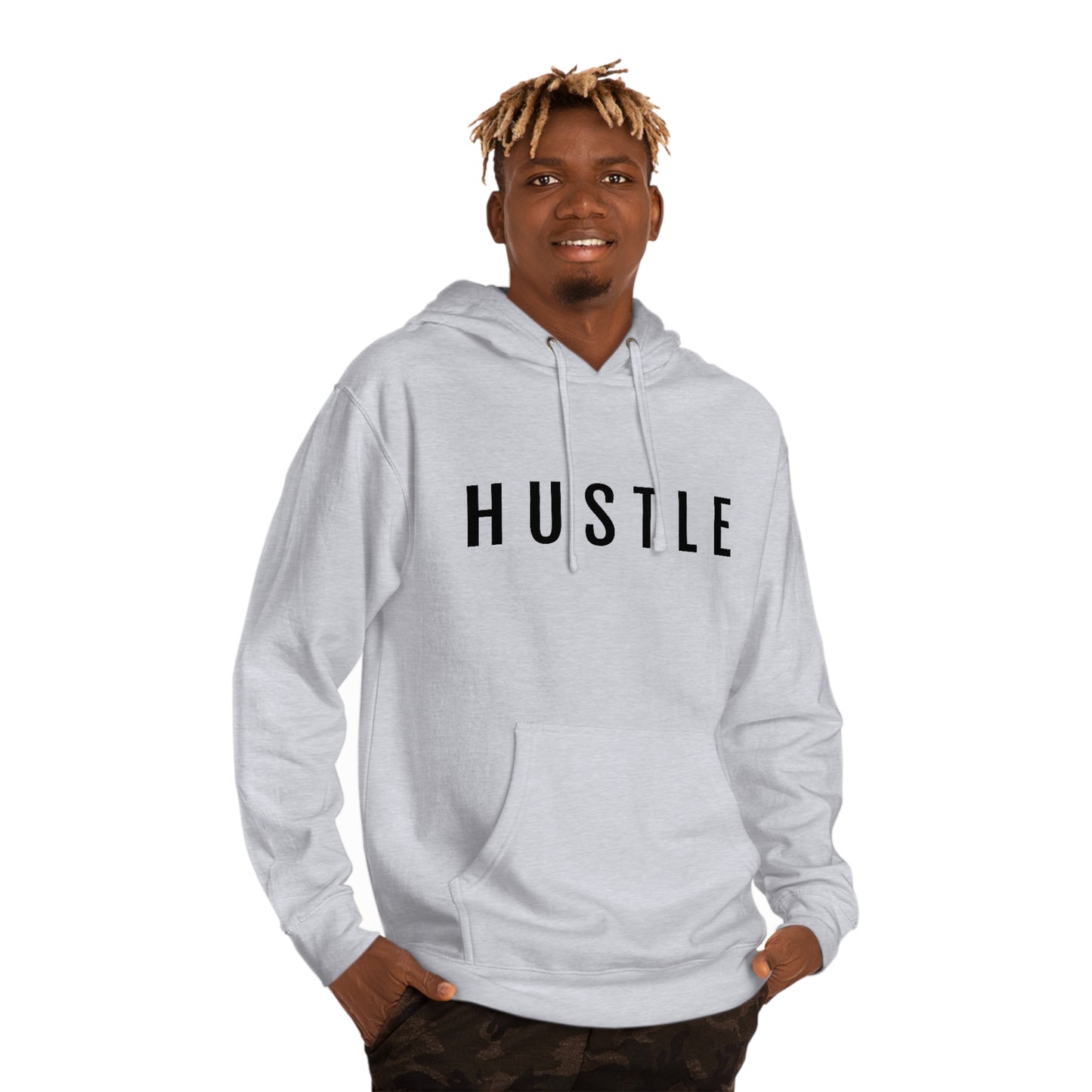 Hustle  - Unisex Hooded Sweatshirt - Inspirational, Motivational Message, Novelty Sweatshirt, Streetwear Sweatshirt Hoodie