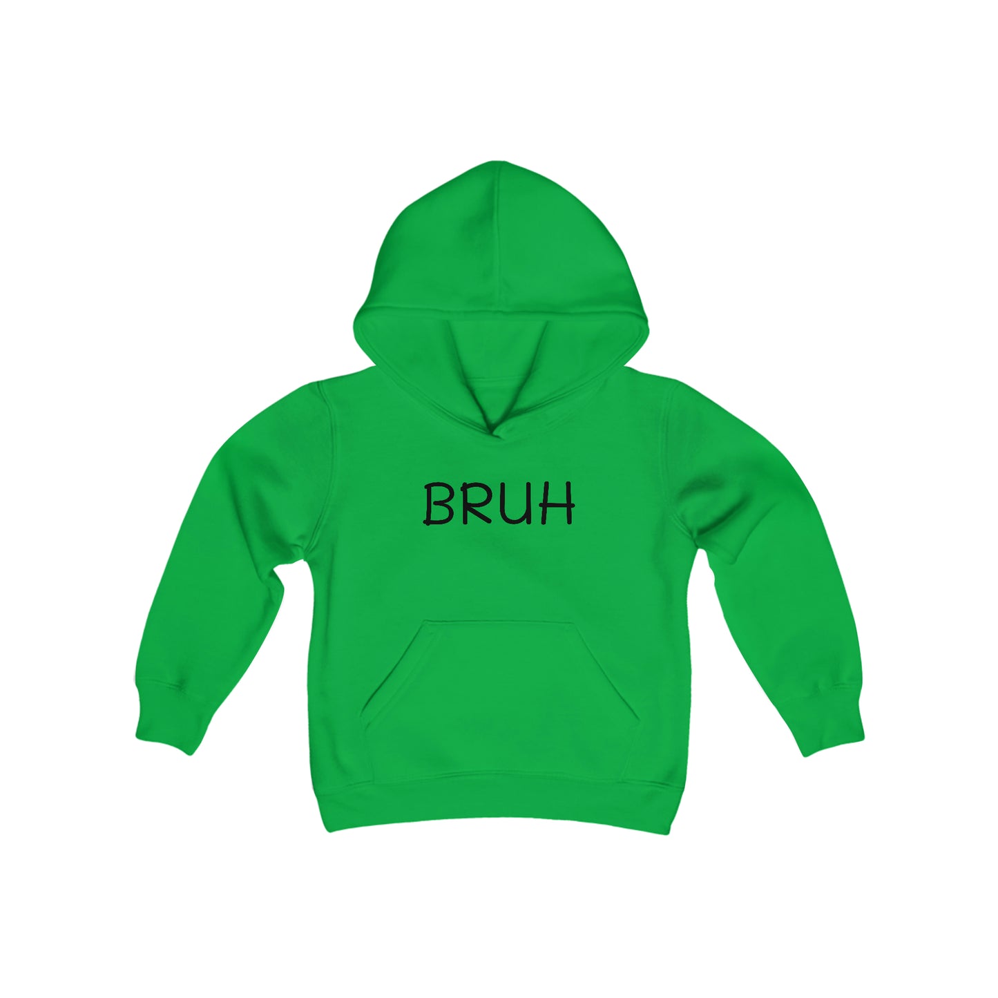 BRUH - Big Kid - Youth Heavy Blend Hooded Sweatshirt - Funny gift for Kids, Winter Hoodies for Kids, Funny Streetwear Hoodie
