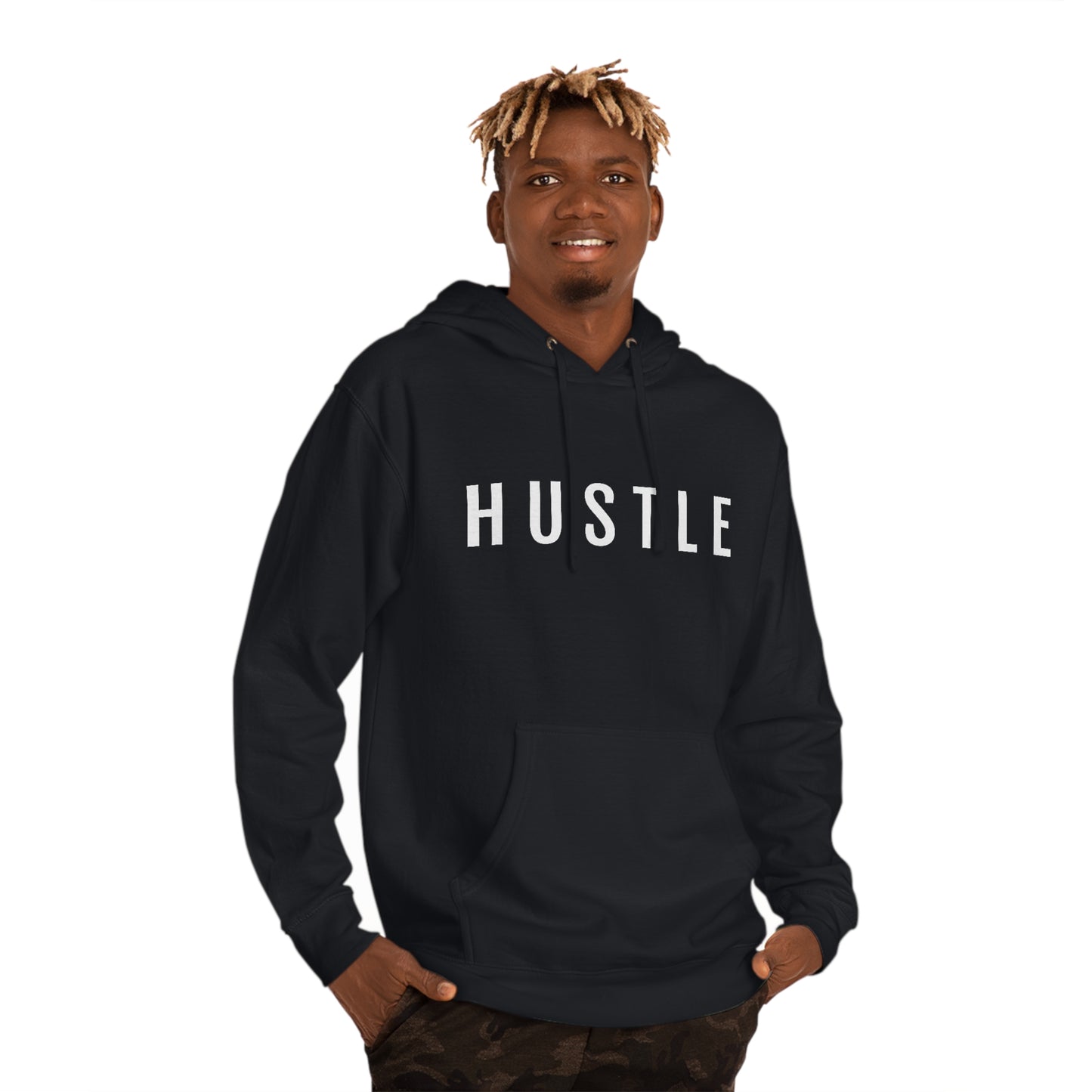 Hustle  - Unisex Hooded Sweatshirt - Inspirational, Motivational Message, Novelty Sweatshirt, Streetwear Sweatshirt Hoodie