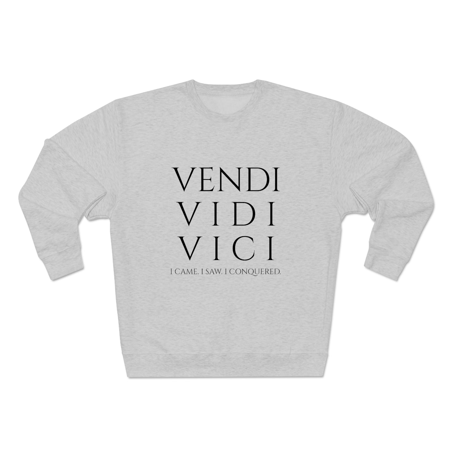 VENI VIDI VICI - Unisex Premium Crewneck Sweatshirt - Gift for Her or Him, Novelty Sweatshirt, Streetwear Sweatshirt