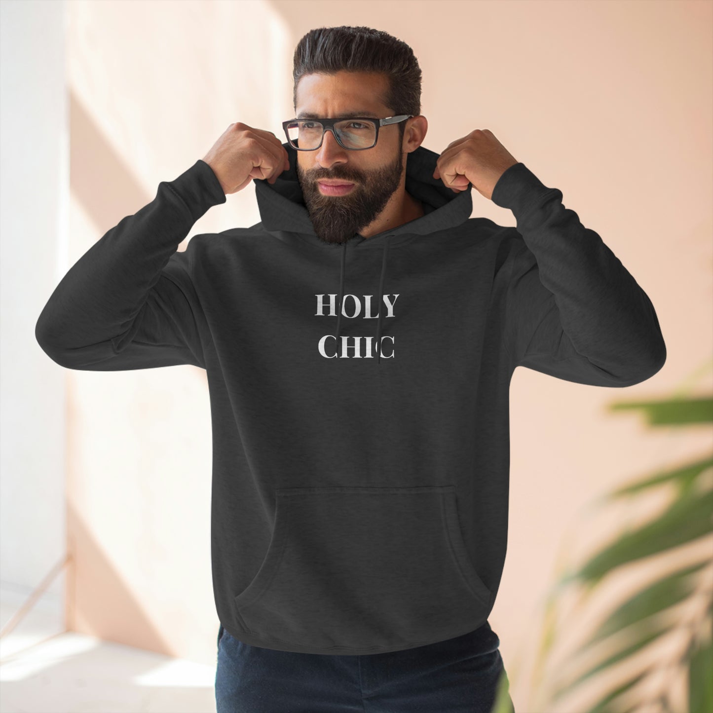 Holy Chic - Unisex Premium Pullover Hoodie -  feminine classy Hoodie, Gift for Fashionable Friend, Gift for Stylish Friend