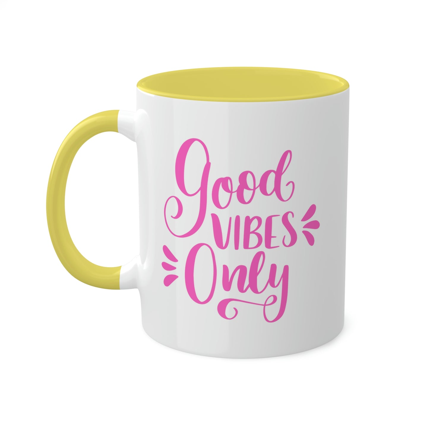 Good Vibes Only -11oz Coffee Mug, Positive Vibes Mug, Gift for your Girlfriends, Pink Coffee Mug, Coffee Cup of Good Vibes