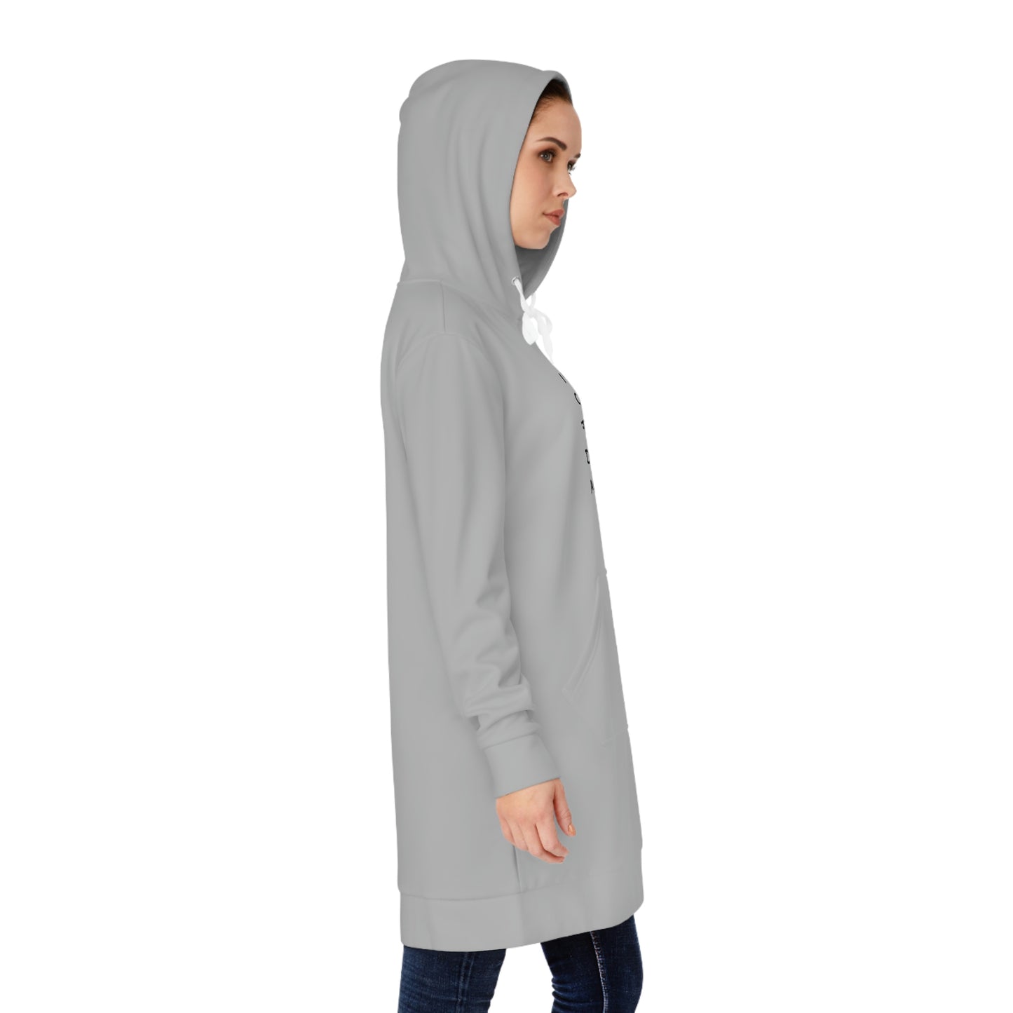 I'm Off To Club Bed Featuring DJ Pillow and MC Blanky - (lt grey) Women's Hoodie Pajama Dress - Oversized Hoodie Sweatshirt, Comfy Sleepwear