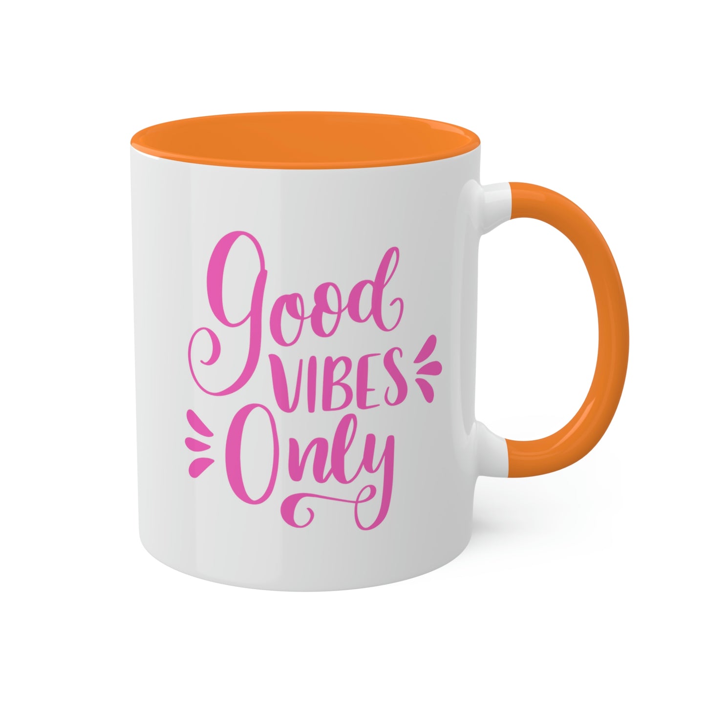 Good Vibes Only -11oz Coffee Mug, Positive Vibes Mug, Gift for your Girlfriends, Pink Coffee Mug, Coffee Cup of Good Vibes