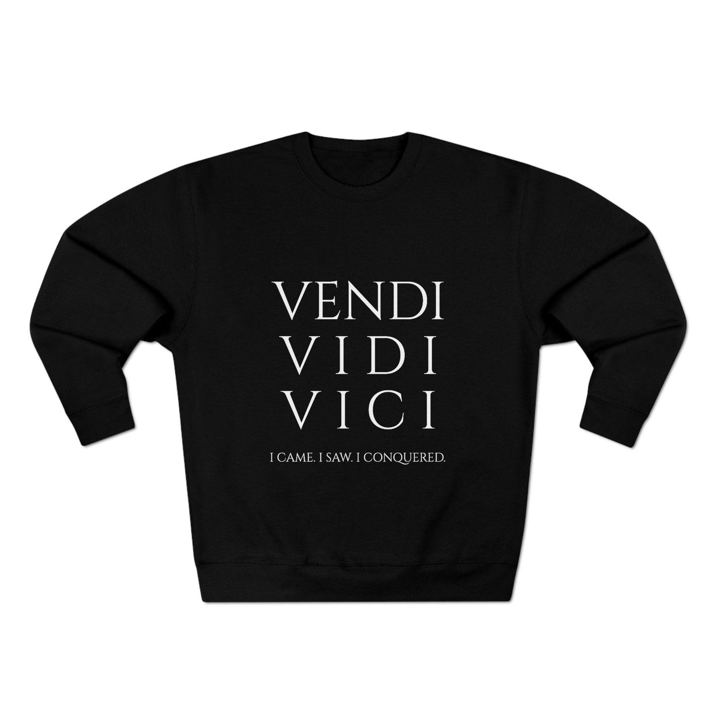 VENI VIDI VICI - Unisex Premium Crewneck Sweatshirt - Gift for Her or Him, Novelty Sweatshirt, Streetwear Sweatshirt