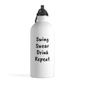 Swing, Swear, Drink, Repeat - Stainless Steel Water Bottle
