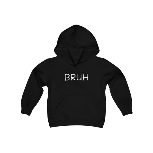 BRUH - Big Kid - Youth Heavy Blend Hooded Sweatshirt - Funny gift for Kids, Winter Hoodies for Kids, Funny Streetwear Hoodie