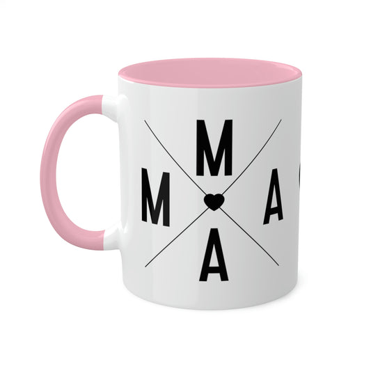 Mama Queen of Hearts - 11oz Coffee Mug, Pink Coffee Mug for Mama, Mother's Day Gift, Love Mama Coffee Cup, Gift for Mama