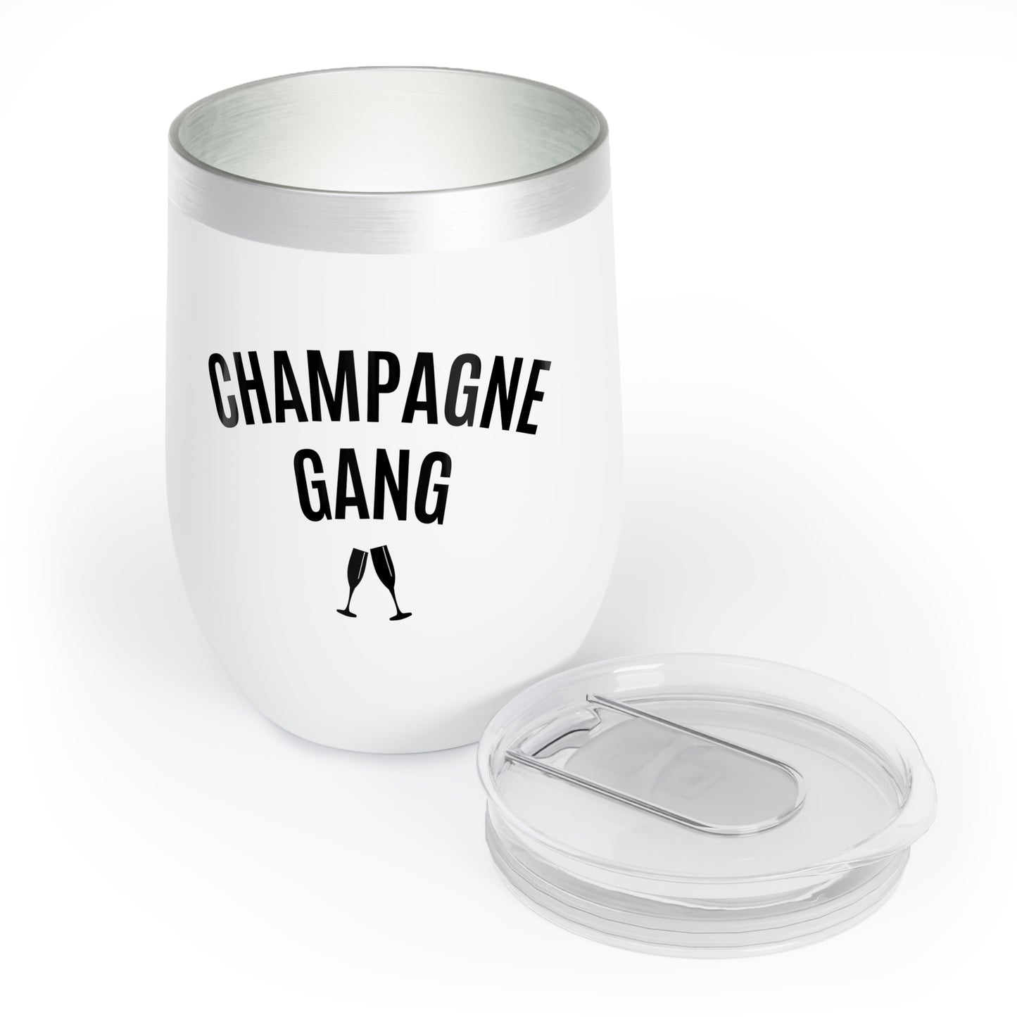 Champagne Gang - 12oz Alcohol Tumbler, Adult Beverage Tumbler, Funny Gag Gift, Insulated Cup for Alcohol